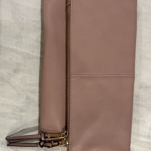 Kaari Blue Blush Foldover Clutch Purse – Gold Hardware